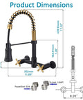 Oil Rubbed Bronze Farmhouse Kitchen Faucet With Pull Down And Pull Out Sprayer 59 Inch Hose Industrial Spring Design diagram