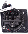 Premium 48V Delta Q Charger Receptacle Socket for Electric Golf Cart showing a black 3-pin female connector with wires.