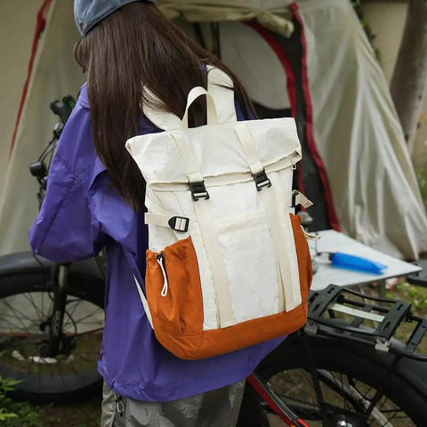 Go To Lightweight Waterproof Backpack For Everyday Adventure, large capacity daypack on person in outdoor setting