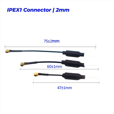 Ultra Light 3 Pack 5.8 GHz UFL Dipole FPV Antenna Set 0.5g Each 2 dBi Omnidirectional For Mobula7 Mobula7 HD 47mm 60mm 75mm