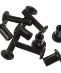 Heavy Duty 10 Pack Countersunk Binding Screws And Barrel Nuts For Furniture Hardware And Photo Album Crafting With Dang Solid Metal Construction And Sweat Free Assembly For Everyday Diy Tasks, black metal screws.