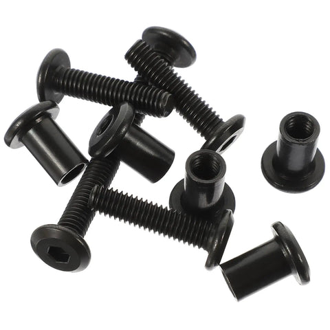 Heavy Duty 10 Pack Countersunk Binding Screws And Barrel Nuts For Furniture Hardware And Photo Album Crafting With Dang Solid Metal Construction And Sweat Free Assembly For Everyday Diy Tasks, black metal screws.