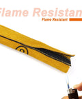 2-Pack TIG Welding Torch Cable Cover with Flame Resistant Yellow Leather, 275 by 3.9 inches, 23 feet long, close-up view