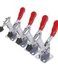 4 Piece Quick Release Toggle Clamp Set GH 201B 100kg Horizontal Locking Lever Fasteners for Woodworking and Metalworking Hand Tools Clips Heavy Duty Construction, 4 clamps