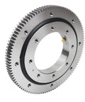 Top Tier Ball Slewing Ring Bearing With External Gears And Four Point Contact For Smooth As Butter Turntable Rotation Built Like A Tank For Job Site Heavy Machinery 011450, close-up view of external gear teeth.