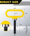 Magnetic Hitch Pin For Mowers And Trailers, Beefy Built 1500 Pounds Neodymium Magnet, One Half Inch Shaft, Yellow Gate Pin