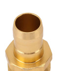 Get Garden Hose Repair Kit Fix Leaks Fast With Stainless Steel Clamps And Aluminum Fittings For 5/8 Or 3/4 Inch Hoses plus Washers And Connectors brass hose connector fitting, close-up