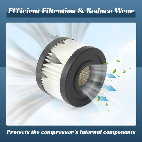 Two Pack Compressor Filter Element 70243712 For Ingersoll Rand 1WF72 4YW07 SS3 Replacement Part showing filtration action