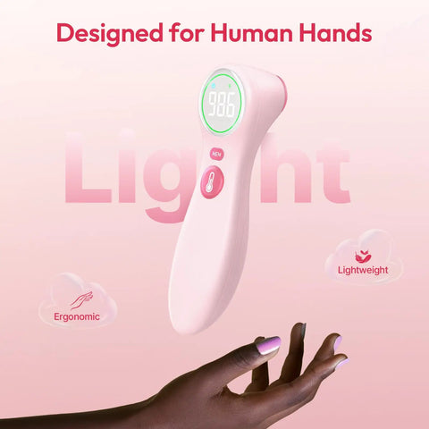 No Touch Infrared Thermometer For Kids And Adults With One Second Reading Pink Non Contact Medical Thermometer Hospital Grade Accuracy Quick Temp Check For The Whole Family, ergonomic lightweight
