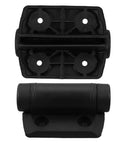 Tough As Nails Heavy Duty Self Closing Gate Hinge Black Nylon Spring Loaded for Outdoor Fences Weatherproof Soft Close Gate Hardware Durable Reinforced Construction Easy Install Rust Resistant Heavy Gate Support, black nylon hinge close-up
