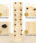 Column Balustrade Mold For Concrete And Plaster DIY Garden And Patio 27.6 Inch Two-Piece Reusable Plastic Form features