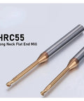 Premium HRC55 Carbide Ball End Mill 2 Flute With Extra Long Nose For CNC Finishing And Woodworking close-up view.