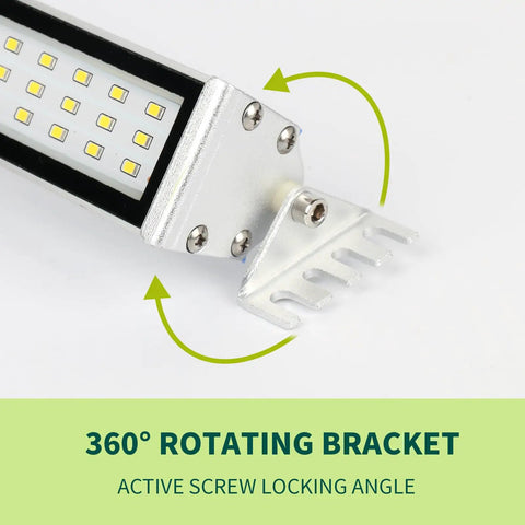 LED Machine Light 40W Explosion Proof CNC Work Light 110-220V IP67 Waterproof With 3 Row LED Beads showing adjustable bracket