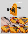 Dual Pack Featherboard Safety Push Block With Table Fence For Woodworking T Slots Miter Slots Table Saw Router Table Band Saw easy installation steps