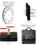 Silent Quartz Clock Movement Replacement Kit With Gold Hands For Wall Clocks Battery Operated DIY Repair Parts Includes Hour Minute And Second Hands Gaskets Nut And Plug And Play Install 11mm Thread Length side view