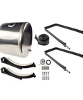 35 Gallon Aluminum Saddle Mount Hydraulic Reservoir Tank With Square Design And Heavy Duty Mounting Straps For PTO And Mobile