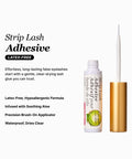 Clear Lash Adhesive For Strip Lashes And Lash Clusters, Waterproof All Day Hold, Latex Free With Aloe, Brush-on Applicator