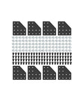 8 Piece Pro Grade T Corner Brackets For 2040 3060 Aluminum Extrusion Frame Building With Heavy Duty Nuts And Screws silver brackets and connectors set