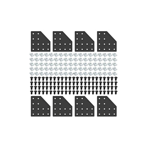 8 Piece Pro Grade T Corner Brackets For 2040 3060 Aluminum Extrusion Frame Building With Heavy Duty Nuts And Screws silver brackets and connectors set
