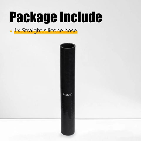 Beefy Silicone Radiator Hose ID One And Three Quarter Inches 12 Inch Length Durable 4 Layer Reinforced Coolant Air Hose Black