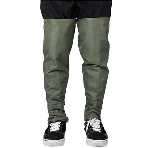 Snake Bite Guard Leg Gaiter Built For Hiking And Camping With Reinforced Double Sailcloth And Tough Stitching, worn on legs