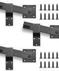 Barn Door Lock Hardware Heavy Duty Metal Gate Latch 3 Pack with screws, sturdy carbon steel construction for gates and doors.