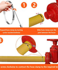 Hose clamp kit, 16 pcs in 4 sizes, stainless steel worm-drive clamps for radiator and fuel hoses