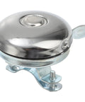 Loud As Heck Clear Safety Bell For Electric Scooters And City Commuter Bikes Fits 0.86 To 1.18 Inch Handlebars Easy Thumb Trigger Install Audible Ring That Cuts Through Traffic Ideal For Bikes Cruisers And Trikes, chrome metal bell