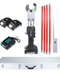 Cordless Hydraulic Cable Cutter With LED Display Portable 70 KN Cutting Power Cuts 30mm Copper And Aluminum Cables Including Armored And Steel Cored Handheld Electric Hydraulic Cable Cutting Tool For Quick Clean Breaks kit with accessories