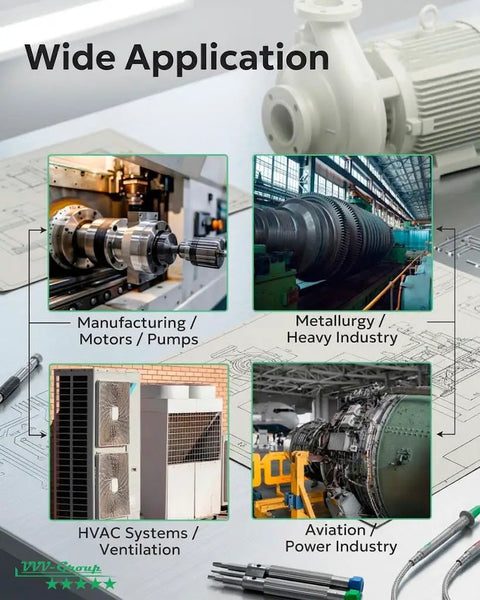 Workhorse Industrial Vibration Meter VM 422 With Memory For Trend Tracking on motors, pumps, HVAC and heavy machinery