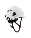 White CH400V Climbing Style Hard Hat with Venting and Molded Cup Chin Strap, ANSI Z89.1 and OSHA Compliant Construction Helmet