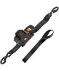 Two Pack Retractable Ratchet Straps 2 Inch By 10 Foot Tie Down Straps With S Hooks And Soft Loops