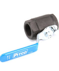Beefy Ball Valve One And A Quarter Inch With Locking Handle OEM Replacement Part for Commercial Fryers showing side view