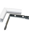 White Legrand Wiremold BWH7 inside elbow metal raceway with mounting bracket, 700 Series