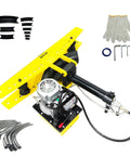 Heavy Duty 110V Electric Hydraulic Pipe Bender With 21 Ton Force And 10 Precision Dies, tools and pipes visible.