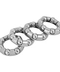 4 Pack Bicycle Ball Bearing Retainers With 7 Balls Each, Steel Cages For Crank And Wheel Bearings, Outer 20.4mm Inner 12mm