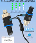 Rechargeable design of 4 Channel 5.8 GHz Wireless Microphone System With XLR Transmitter And Receiver, charging status indicators