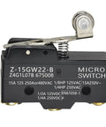 Pro Grade Micro Limit Switch with Hinged Roller Lever SPDT 1NO 1NC 15A 125-380VAC Snap Action for Industrial Control