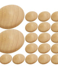 100 Pcs Wooden Hole Plugs Set for Furniture Screw Holes Covers showing multiple wooden caps in natural finish