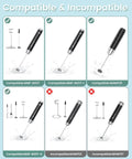 Rechargeable Milk Frother Holder And Whisk Rod In Silver - Super Handy Accessory That Fits MMF-BX07, MMF-BX07-L, MMF-BX07-A, And MHMF06