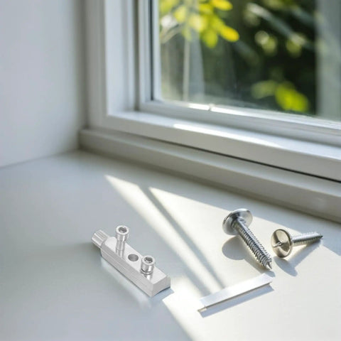 Super Duper 2 Set Steel Broken Screw Extractor Kit For Tough Valves And Stubborn Bolts With Triangular Thread Remover, silver screws on window sill