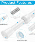 Close-up of Four Pack Window Security Bars Adjustable From 15.7 To 27.5 Inches For Sliding Glass Doors Lock Bars with rubber tips.