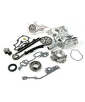 Get Your Ride Running Smooth With This Heavy Duty Timing Chain Kit Cover And Steel Oil Rail Plus Water Pump For Toyota 4Runner Pickup Celica 2.4L L4 Engine No More Leaks Or Stretching Problems Ever Again timing chain kit with aluminum cover, chain, gaskets, and water pump parts