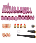 TIG Welding Nozzles 46 Piece Set For WP9 20 25 Series Torch Consumables With Collets And Accessories High Temperature Resistant