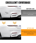 Comparison of car panel before and after using 2 In 1 Touch Up Paint Pen For Cars Quick Dry Auto Scratch Remover Precision Metal Tip