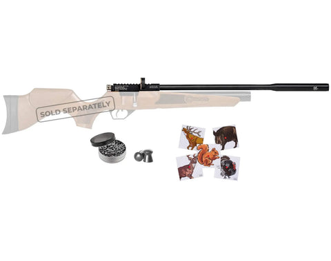 Hydra QE.22 Cal Barrel Module For PCP Air Rifle With Versi-Cal Caliber Swap, QuietEnergy Shrouded Barrel, targets, and pellets