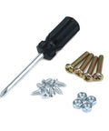 Screws, nuts, and a screwdriver for Swivel Caster Wheels With Brakes For Furniture installation