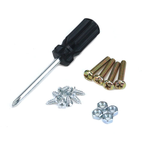 Screws, nuts, and a screwdriver for Swivel Caster Wheels With Brakes For Furniture installation