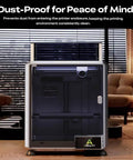 K1 SE And K2 SE 3D Printer Enclosure Tent with Pro Grade Temperature Control, shown in a modern room setting