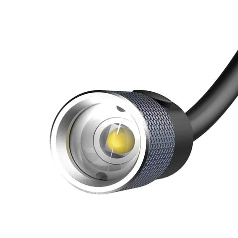 Close-up of LED head from Heavy Duty Rechargeable Neck Light With Magnetic Base For Hands Free Work IPX4 LED Neck Flashlight